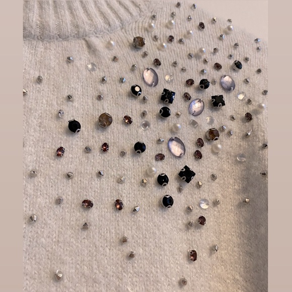 A New Day White/Cream Jewel Embellished Sweater - Picture 2 of 2